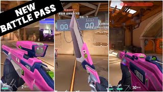 NEW Valorant Battlepass Knife Phantom outlaw skins in Game [upl. by Suoivart]