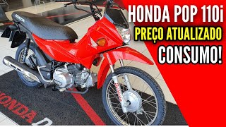 HONDA POP 110i PREÇO ATUALIZADOS CONSUMO E CORES [upl. by Wilona]