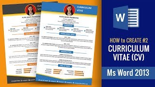 membuat cv di Ms Word 2013 2 [upl. by Longwood]