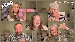 Family tries ASMR  12 Days of VLOGMAS Day 7 [upl. by Esinehc]