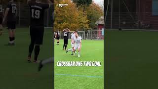 DOES THE CROSSBAR GET AN ASSIST worldie goal baller sundayleague grassrootsfootball [upl. by Edette605]