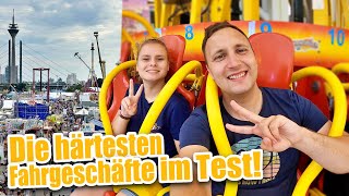 Rheinkirmes Düsseldorf 2023 🎡  XXL FahrgeschäfteTest auf der größten Kirmes am Rhein  Vlog [upl. by Eelac598]