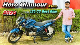 hero glamour 2024 model glamour xtec 125 Bs7 bluetooth map latest review mileage price commuter [upl. by Cynde]