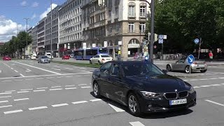 BMW 2x Ziviler FuStW  FuStW Polizei München auf rasanter Einsatzfahrt [upl. by Comptom120]