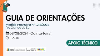 Guia de Orientações da Medida Provisória nº 1218 de 11 de Maio de 2024 [upl. by Ainegul872]