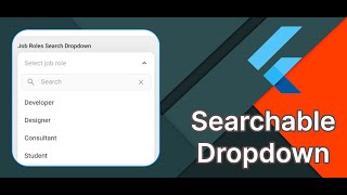 Searchable Dropdown in Flutter [upl. by Ardehs]