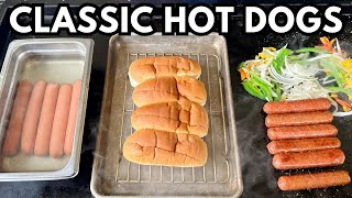 Are YOU Cooking Your Hot Dogs THIS WAY Classic Hot Dogs on the Griddle [upl. by Havener]