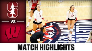 Stanford vs Wisconsin Match Highlights  2024 ACC Volleyball [upl. by Watanabe314]