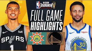 SPURS at WARRIORS  NBA INSEASON TOURNAMENT 🏆  FULL GAME HIGHLIGHTS  November 24 2023 [upl. by Idnahc]