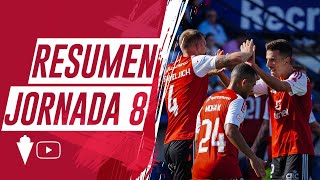 RESUMEN  Recreativo de Huelva 01 Real Murcia Jornada 8 [upl. by Ynnav]