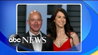 Michael Strahan and Sara Haines break down the latest on Jeff Bezos divorce [upl. by Gertrudis301]