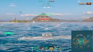 World of Warships  U4501in 3vs3 Brawl  Double Kill  1366 BXP [upl. by Ahse]