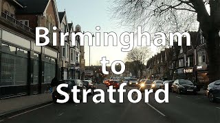 4K Driving from Birmingham to Stratford via Kings Heath UK [upl. by Rollecnahc551]