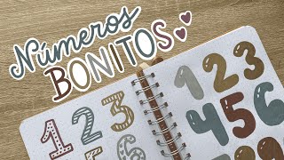 ¡Hagamos números bonitos 4 ideas súper fáciles 🤩 [upl. by Aiyot279]