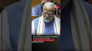 PM Modi warns Congress ecosystem for antiIndia activities says will give them a fitting reply [upl. by Einaoj513]