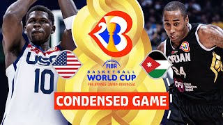 USA 🇺🇸 vs Jordan 🇯🇴  Full Game Highlights  FIBA Basketball World Cup 2023 [upl. by Derdlim756]