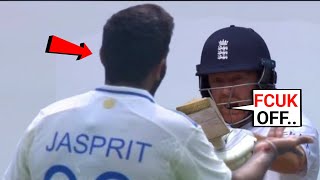 Fierce fight between Bumrah and Jonny Barstow over this dirty game in the 1st game of Ind vs Eng [upl. by Gall]