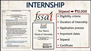 FSSAI Internship  Internship in FSSAI starts from January 2022  Apply Now [upl. by Turoff]