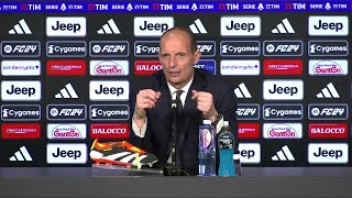 JUVEATALANTA 22 Allegri Champions Speriamo di arrivarci Siamo una squadra di cuore Conferenza [upl. by Aronas790]