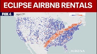 2024 Solar Eclipse Shortterm rentals along path of totality almost completely booked [upl. by Avilys825]