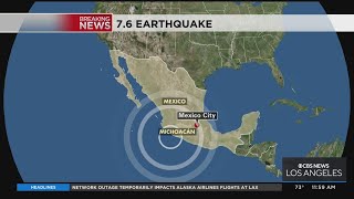 Massive earthquake strikes Mexicos Pacific coast [upl. by Wini]