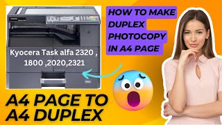 A4 page me duplex photocopy kaise kare 232018002321  Kyocera taskalfa Duplex Photocopy in A4 page [upl. by Silsby527]