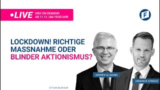 HIGHLIGHT Lockdown Richtige Maßnahme oder blinder Aktionismus mit Hendrik Streeck amp Andrew Ullmann [upl. by Hplodur]