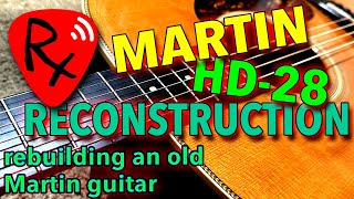 Martin HD28 Reconstruction  neck removal  part 4 [upl. by Yrek]