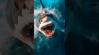 Megalodon Shark 🦈 is very Dangerous Fish 🐠🐟 shorts viralshorts facts youtubeshorts [upl. by Pillihp]