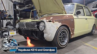 Hayabusa Powered KE10 Corolla progress and taking Grandpa out for jog [upl. by Nalym828]