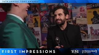 Brandon Uranowitz  2023 Tony Awards First Impressions [upl. by Ezirtaeb]