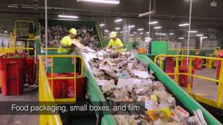 Single Stream Recycling – Tour a Material Recovery Facility MRF [upl. by Eselahc]