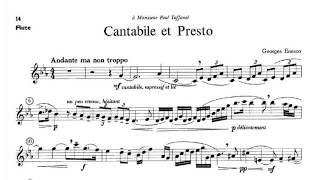 G Enescu  Cantabile et Presto for Flute and Piano w Score [upl. by Chastain]