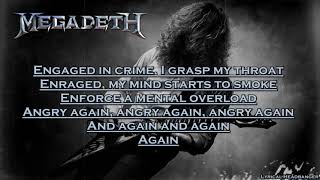 Megadeth  Angry Again Lyric Video lyrics megadeth [upl. by Lazor]