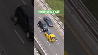 Towing black car vlog highway truck towing shorts shortvideo viralvideo car amazing road [upl. by Aidan]