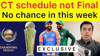 BIG BREAKING 🛑 Champions Trophy Schedule is not coming in 2 days  India begging to Play with PAK [upl. by Fredella]