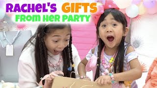 Rachels Gifts from Her Party [upl. by Slen270]