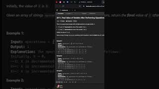 LeetCode 2011 Final Value of Variable After Performing Operations  JavaScript Solution [upl. by Ytsirt]