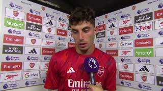 Kai Havertz interview on Arsenal Premier League debut [upl. by Opalina]