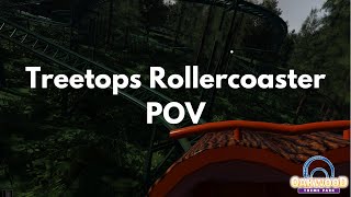 Treetops Rollercoaster POV  Oakwood Theme Park Roblox [upl. by Dowdell843]