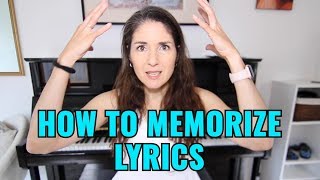 How To Memorize Song Lyrics Fast [upl. by Saiasi759]