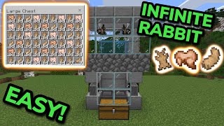 EASIEST 121 RABBIT FARM TUTORIAL in Minecraft Bedrock MCPEXboxPSSwitchPC [upl. by Ahtibat212]