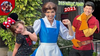 Gastons the Beast agree Belle Disneyland Meet amp Greets 2021 VLOG [upl. by Alleda]