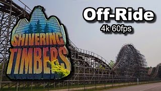 Shivering Timbers OffRide Footage 4k 60fps  Michigans Adventure Roller Coaster [upl. by Koffman987]