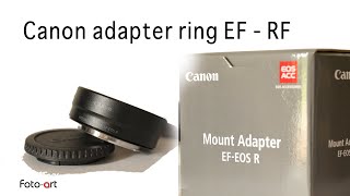 Canon anello adattatore EF to RF  mirrorless con obiettivi EF [upl. by Ettennaej591]