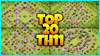 New INSANE TH11 BASE WARTROPHY Base Link 2023 Top20 in Clash of Clans  Town Hall 11 War Base [upl. by Aramoj]