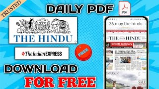 HOW TO DOWNLOAD THE HINDU AND INDIAN EXPRESS FOR FREE PDF THE HINDU DAILYthehindthehindutelegram [upl. by Lebna]