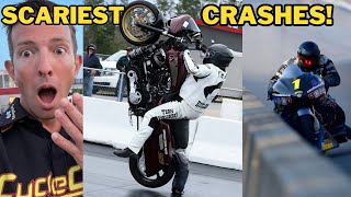 SCARY Drag Bike Crashes Mishaps amp Explosions 😮 [upl. by Aylad490]