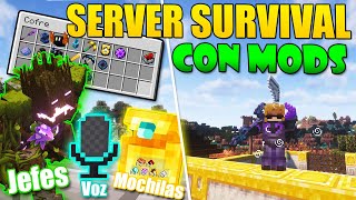 🔥 SERVER SURVIVAL CON MODS PARA MINECRAFT 1201 NO PREMIUM  SERVIDOR tipo QSMP  KARMALAND [upl. by Stillman]