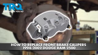 How to Replace Front Brake Calipers 19942002 Dodge Ram 2500 [upl. by Yerrok]